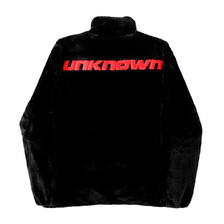 UNKNOWN BLACK FAUX FUR JACKET BLACK D1-06701-004画像