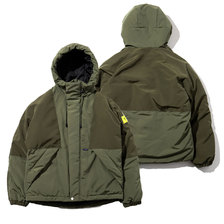 APPLEBUM Down Mix Hood Jacket KHAKI画像