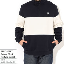 FRED PERRY Colour Block Half Zip Sweat M9660画像
