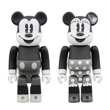 MEDICOM TOY BE@RBRICK B&W Ver. 2PACK 100%&times; Disney 576176画像