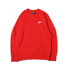 NIKE AS M NSW CLUB CRW FT UNIVERSITY RED/WHITE BV2667-657画像