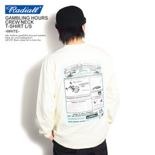 RADIALL &times; CHAOS FISHING CLUB GAMBLING HOURS - CREW NECK T-SHIRT L/S -WHITE- RAD-20AWS-JW004画像