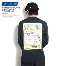 RADIALL &times; CHAOS FISHING CLUB GAMBLING HOURS - CREW NECK T-SHIRT L/S -BLACK- RAD-20AWS-JW004画像