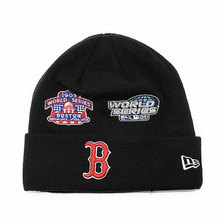 NEW ERA BOSTON RED SOX WORLD CHAMPION BEANIE BLACK NR12638433画像