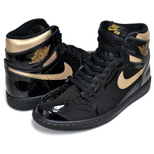 NIKE AIR JORDAN 1 RETRO HIGH OG black/metallic gold-black 555088-032画像