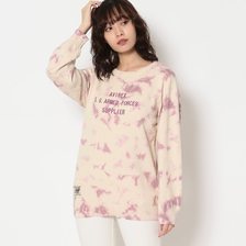 AVIREX TIE-DYE&times;LOGO EMBROIDERY KINT SWEATER 6214017画像