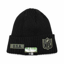 NEW ERA NFL LEAGUE LOGO KNIT BEANIE BLACK NE60080332画像