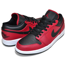NIKE AIR JORDAN 1 LOW gym red/black-white 553558-605画像