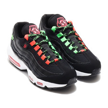 NIKE W AIR MAX 95 SE WW BLACK/GREEN STRIKE-FLASH CRIMSON-WHITE CV9030-001画像