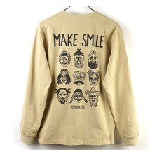 gym master MAKE SMILE ロンTEE ライトベージュ G533627画像