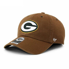 '47 Brand &times; Carhartt GREEN BAY PACKERS CLEAN UP STRAPBACK CAP BROWN FX-LANSD12DVS-BW画像
