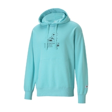 PUMA DOWNTOWN GRAPHIC HOODIE Angel Blue 530738-49画像