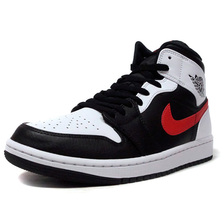 JORDAN BRAND AIR JORDAN 1 MID BLACK/WHITE/CHILE RED 554724-075画像
