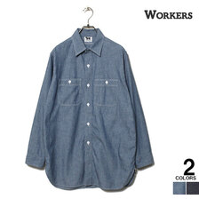 Workers Work Shirt, Vintage Fit Blue Chambray & Denim画像