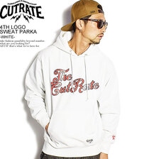 CUTRATE 4TH LOGO SWEAT PARKA -WHITE- CR-21SS002画像