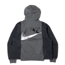 NIKE M NSW HOODIE BRS IRON GREY/OFF NOIR/BLACK DD5700-068画像