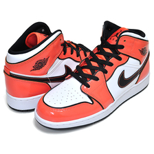 NIKE AIR JORDAN 1 MID SE (GS) turf orange/black-white BQ6931-802画像