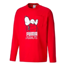 PUMA &times; PEANUTS LS TEE High Risk Red 530613-11画像