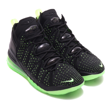 NIKE LEBRON XVIII BLACK/ELECTRIC GREEN-BLACK CQ9283-005画像