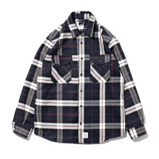APPLEBUM Indigo Check Nel Shirt NAVY RED画像
