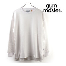 gym master メンズ ローゲージ鹿の子ビッグロンT ホワイト G533686-01画像