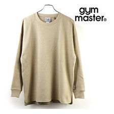 gym master メンズ ローゲージ鹿の子ビッグロンT ベージュ G533686-31画像