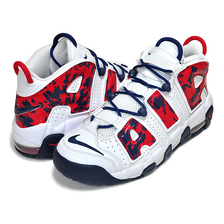 NIKE AIR MORE UPTEMPO (GS) white/university red-blue void CZ7885-100画像