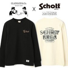 Schott &times; GLAD HAND Mr.PERFECTO STANDARD CREW LS T-SHIRT 71821105画像