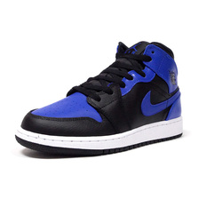 JORDAN BRAND AIR JORDAN 1 MID GS "HYPER ROYAL" BLACK/HYPER ROYAL-WHITE 554725-077画像