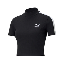 PUMA CLASSICS RIB MOCK NECK TOP Puma Black 530229-01画像