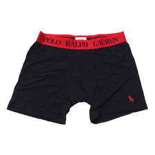 POLO RALPH LAUREN RM3-P309 KNIT BOXER BLACK RED画像