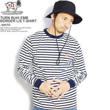 The Endless Summer TES TURN BUHI EMB BORDER L/S T-SHIRT -WHITE- FH-0774300画像