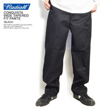 RADIALL CONQUISTA - WIDE TAPERED FIT PANTS -BLACK- RAD-CNQ-PT001画像