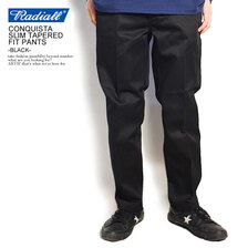 RADIALL CONQUISTA - SLIM TAPERED FIT PANTS -BLACK- RAD-CNQ-PT002画像