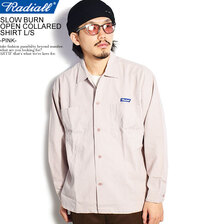 RADIALL SLOW BURN - OPEN COLLARED SHIRT L/S -PINK- RAD-21SS-SH008画像