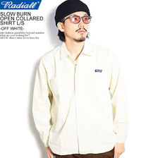 RADIALL SLOW BURN - OPEN COLLARED SHIRT L/S -OFF WHITE- RAD-21SS-SH008画像