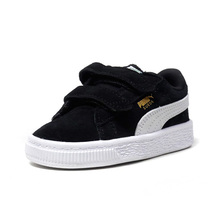 PUMA SUEDE 2 STRAPS KIDS BLK/WHT 356274-01画像