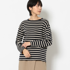 MANASTASH リネンコットンボーダーダブルフェイスプルオーバー 438921101画像