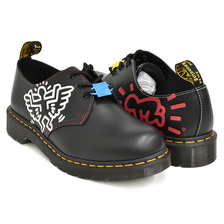 Dr.Martens 1461 KEITH HARING 3EYE GIBSON SHOE BLACK SMOOTH 26834001画像
