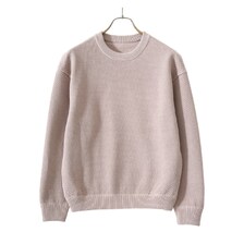 crepuscule Moss stitch L/S sweat 2101-001W画像