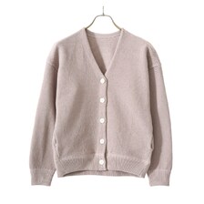 crepuscule Moss stitch V/N cardigan 2101-002W画像