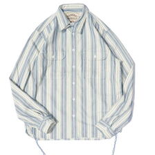 SAMURAI JEANS SSS21-ST 刺し子ストライプワークシャツ画像