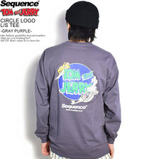 Sequence by B-ONE-SOUL TOM and JERRY CIRCLE LOGO L/S TEE -GRAY PURPLE- T-1370918画像