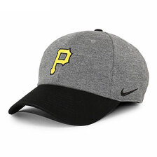 NIKE PITTSBURGH PIRATES HERITAGE 86 STRAPBACK CAP GREY BLACK 00035763XPR6画像