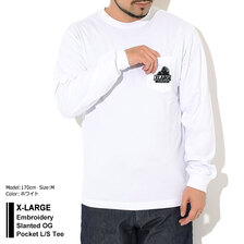 X-LARGE Embroidery Slanted OG Pocket L/S Tee 101203011018画像