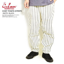 COOKMAN CHEF PANTS STRIPE -WHITE/BLACK- 231-11801画像