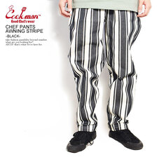 COOKMAN CHEF PANTS AWNING STRIPE -BLACK- 231-11802画像