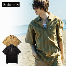 Subciety HALF ZIP CUBA SHIRT 107-22669画像