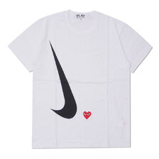 PLAY COMME des GARCONS &times; NIKE MENS NIKE &times; Play T-Shirt WHITE画像