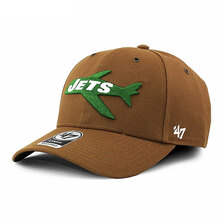 '47 Brand NEW YORK JETS CARHARTT NFL LEGACY MVP CAP BROWN FLC-BOYLS22DUV-BW63画像